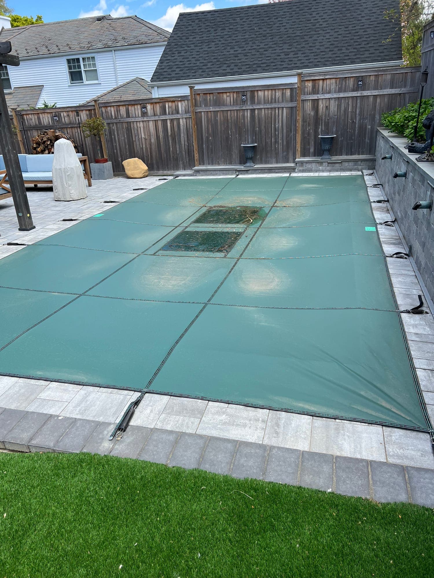 Pool photographed by Franklin Pool Service