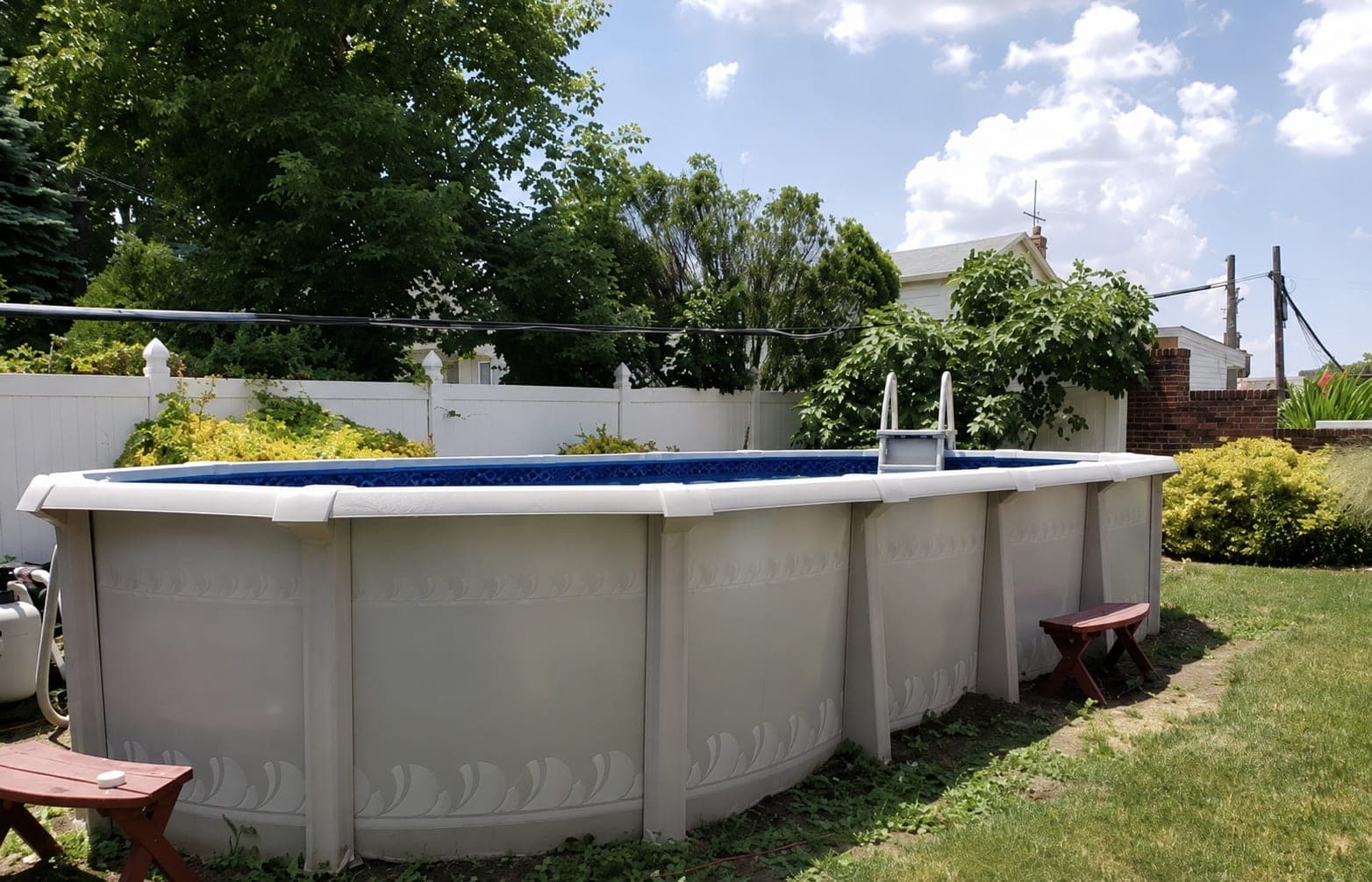 Pool photographed by Franklin Pool Service