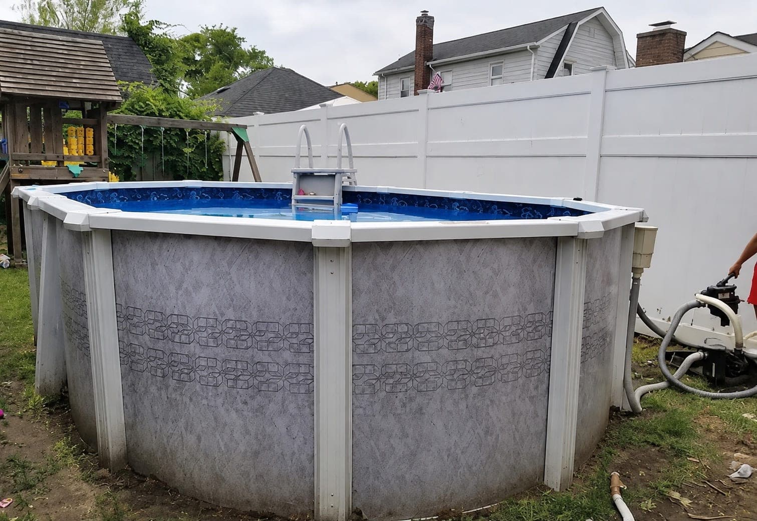 Pool photographed by Franklin Pool Service
