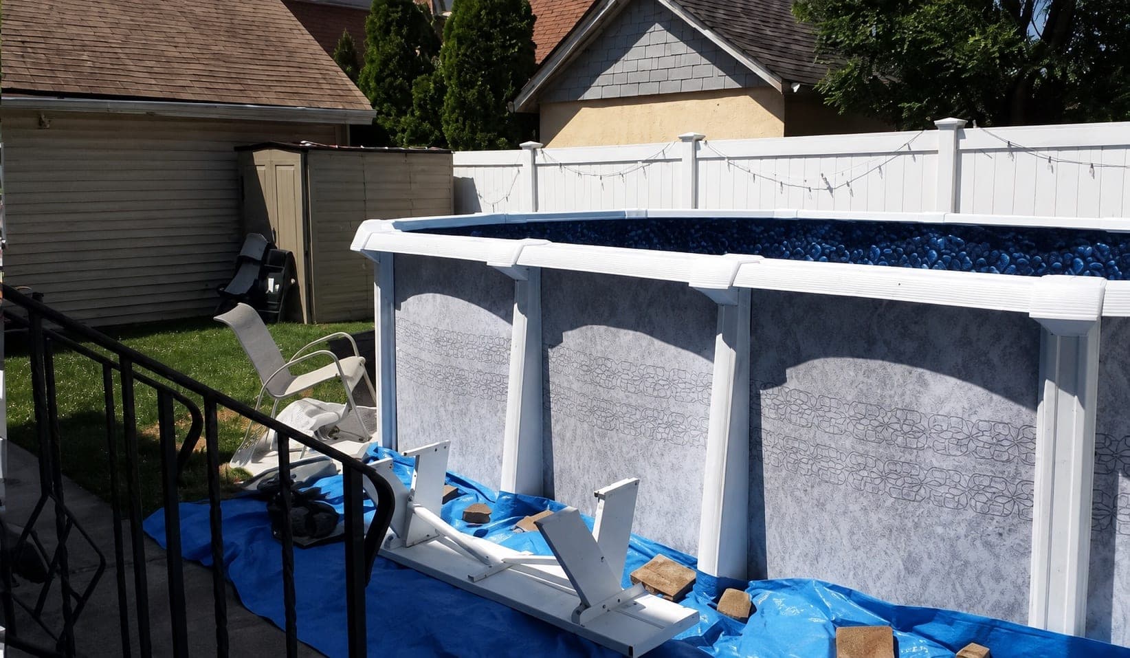 Pool photographed by Franklin Pool Service