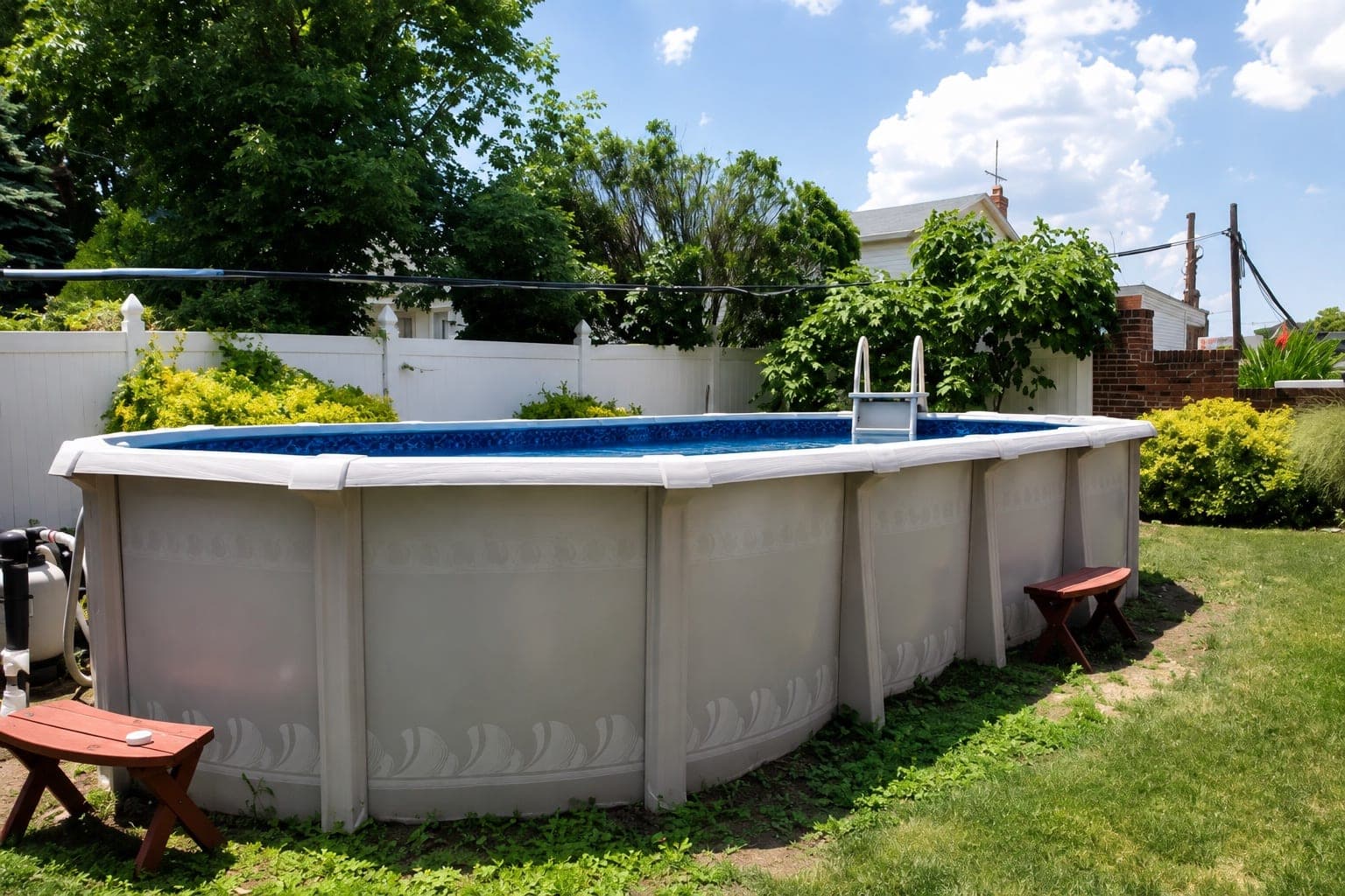 Pool photographed by Franklin Pool Service