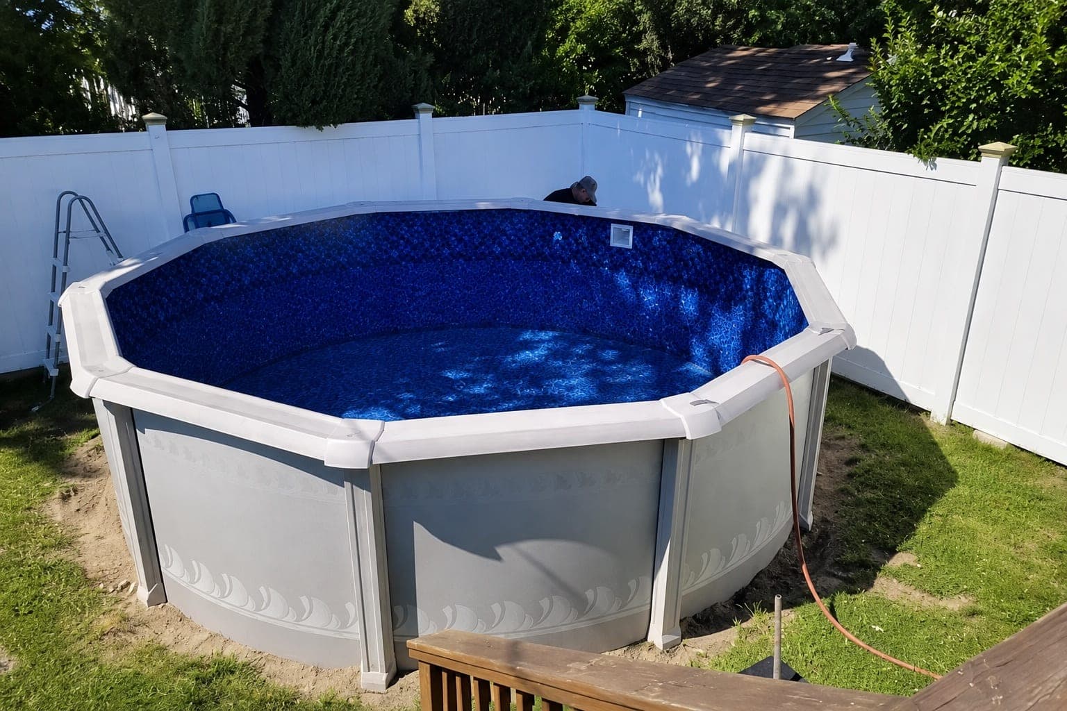 Pool photographed by Franklin Pool Service