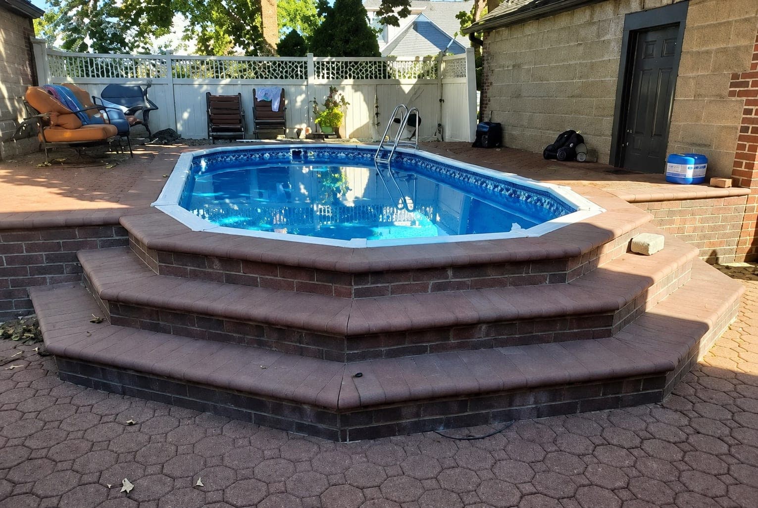 Pool photographed by Franklin Pool Service