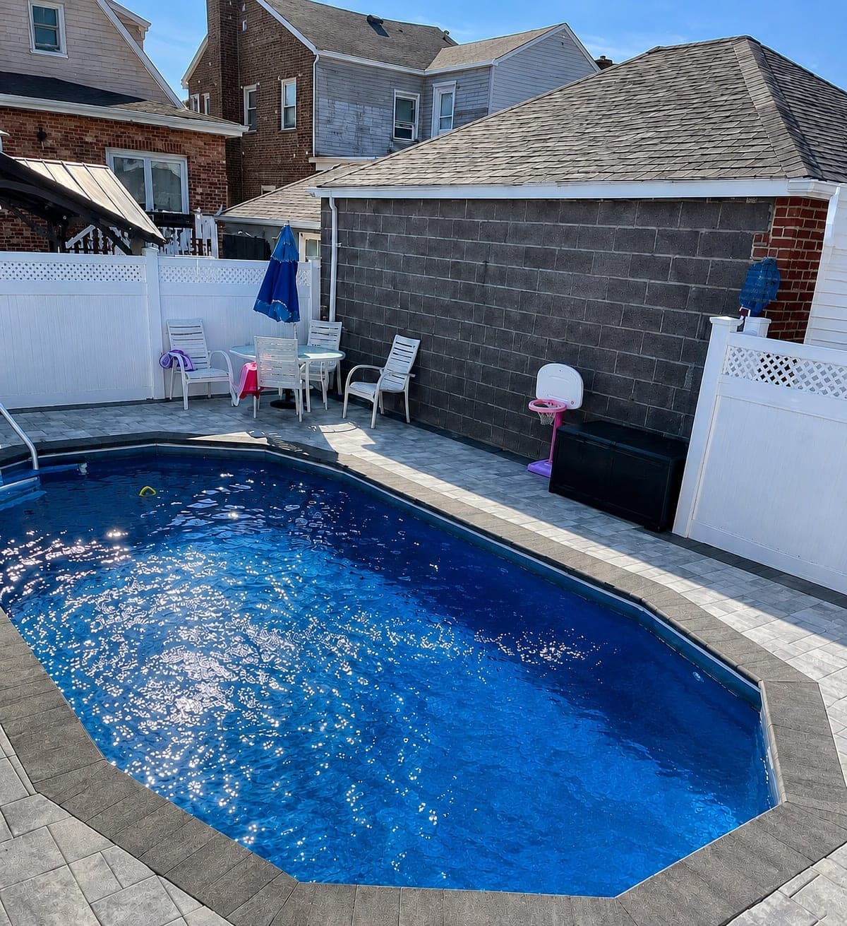 Pool photographed by Franklin Pool Service
