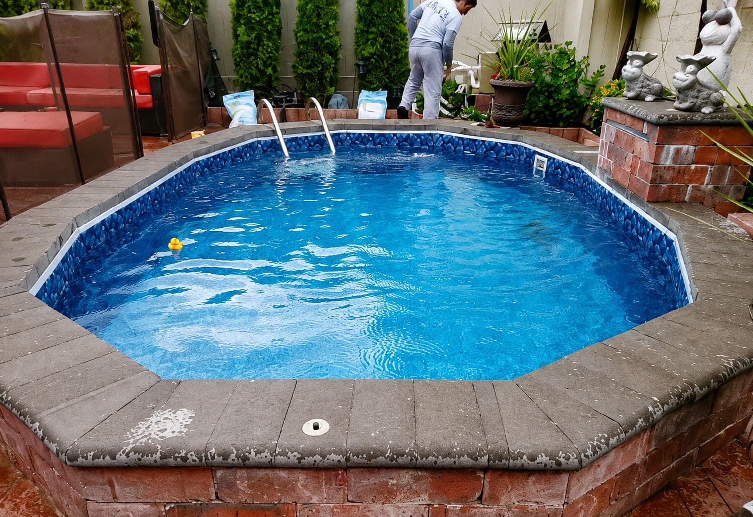 Pool photographed by Franklin Pool Service