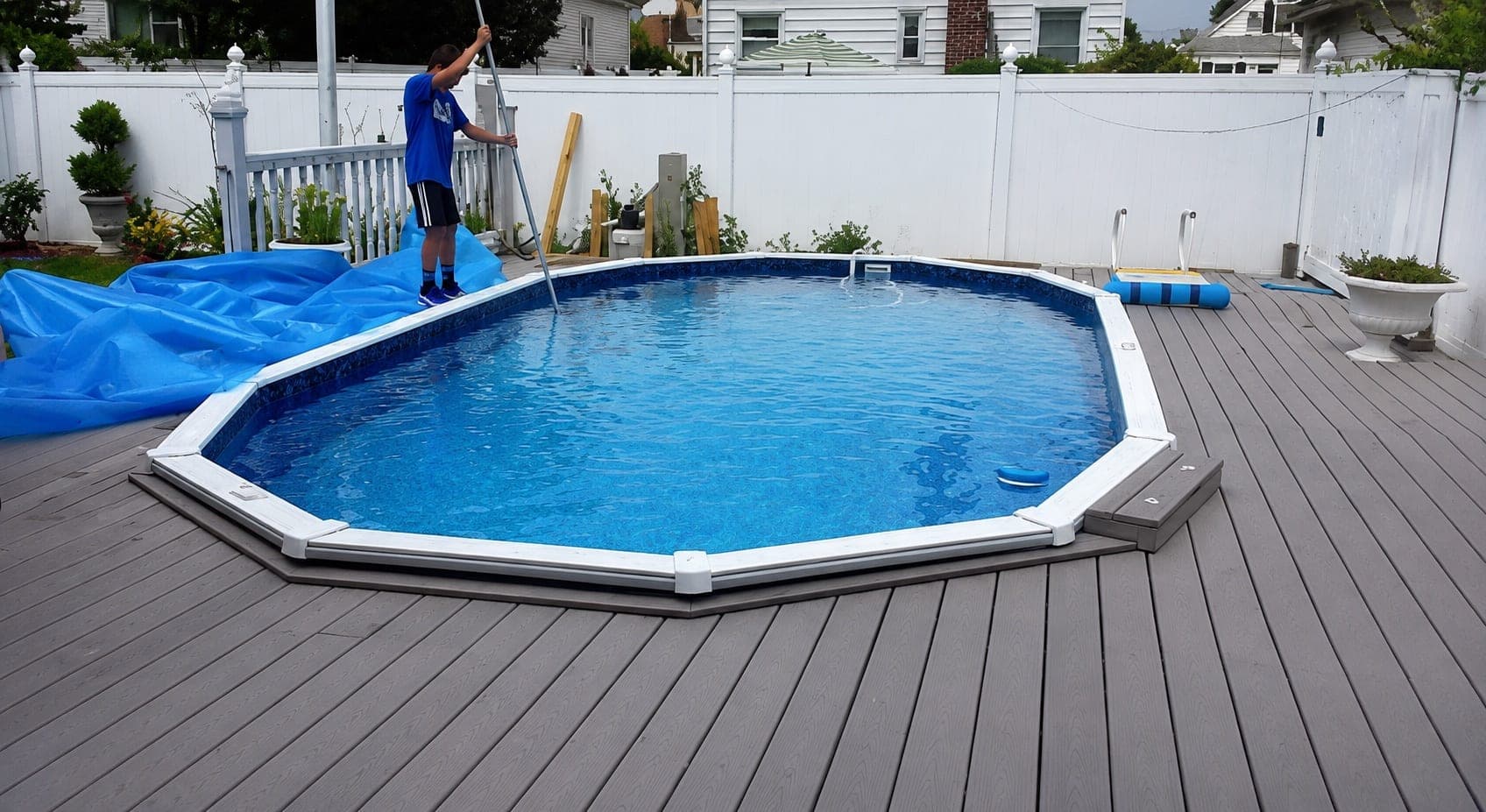 Pool photographed by Franklin Pool Service