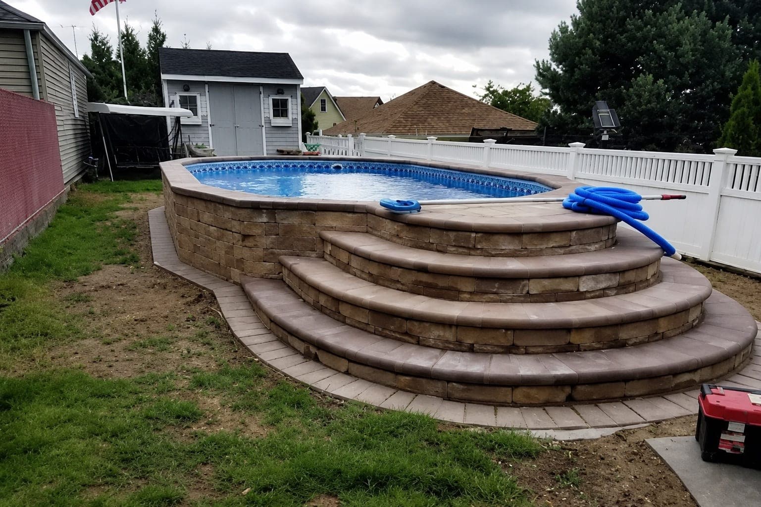 Pool photographed by Franklin Pool Service