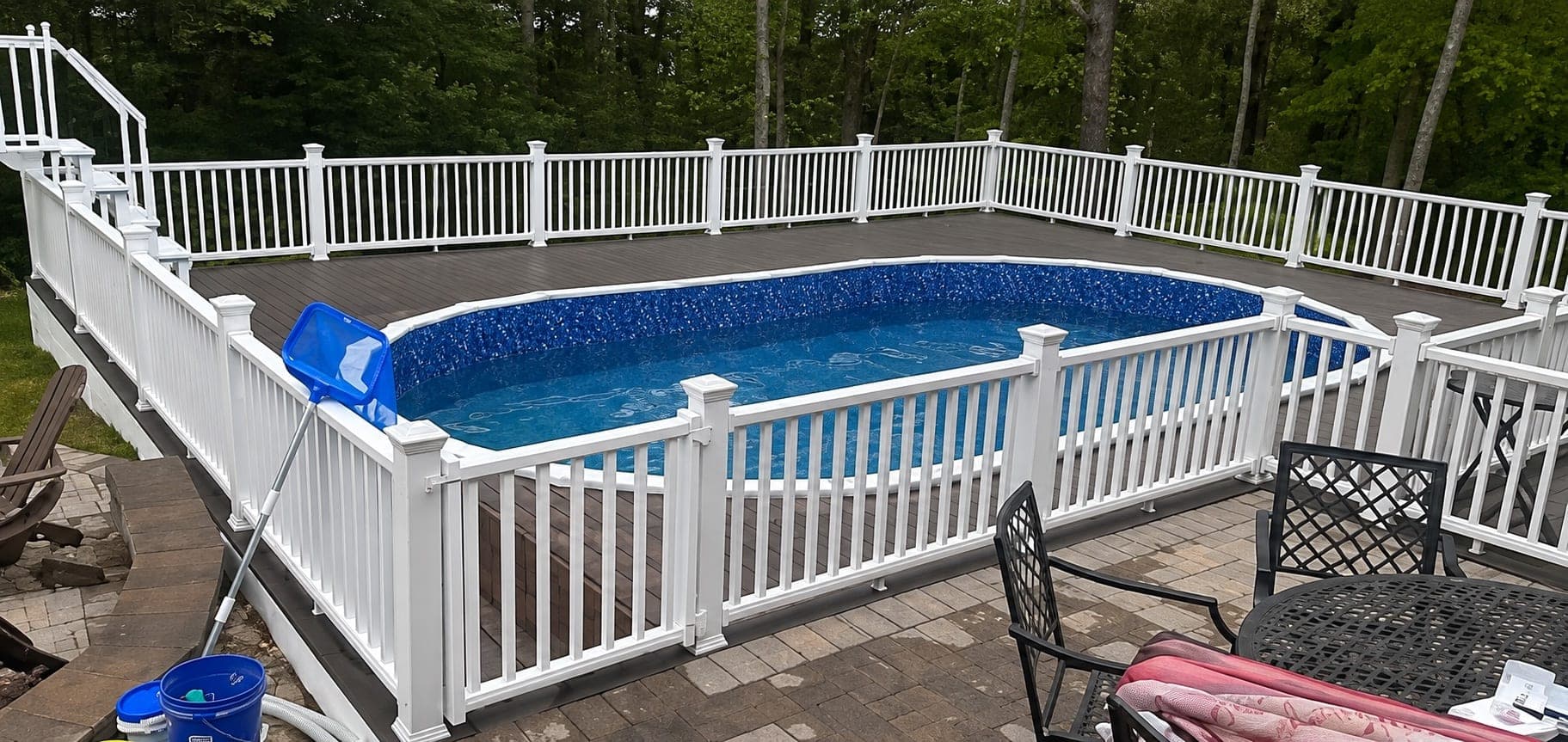 Pool photographed by Franklin Pool Service