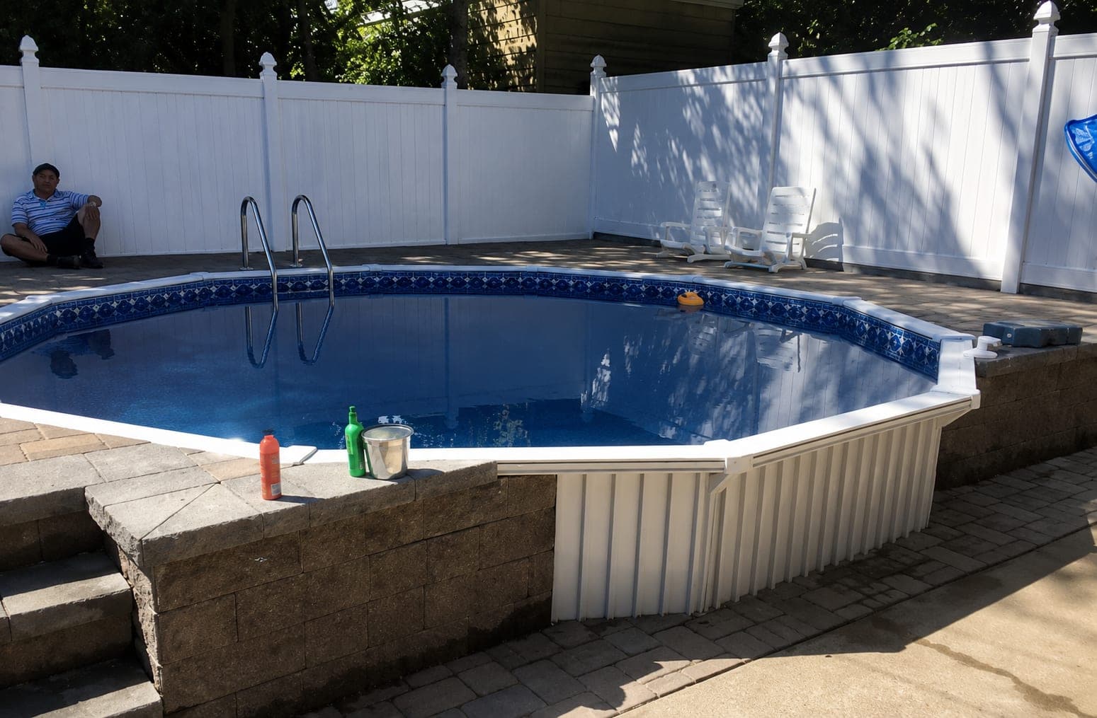 Pool photographed by Franklin Pool Service