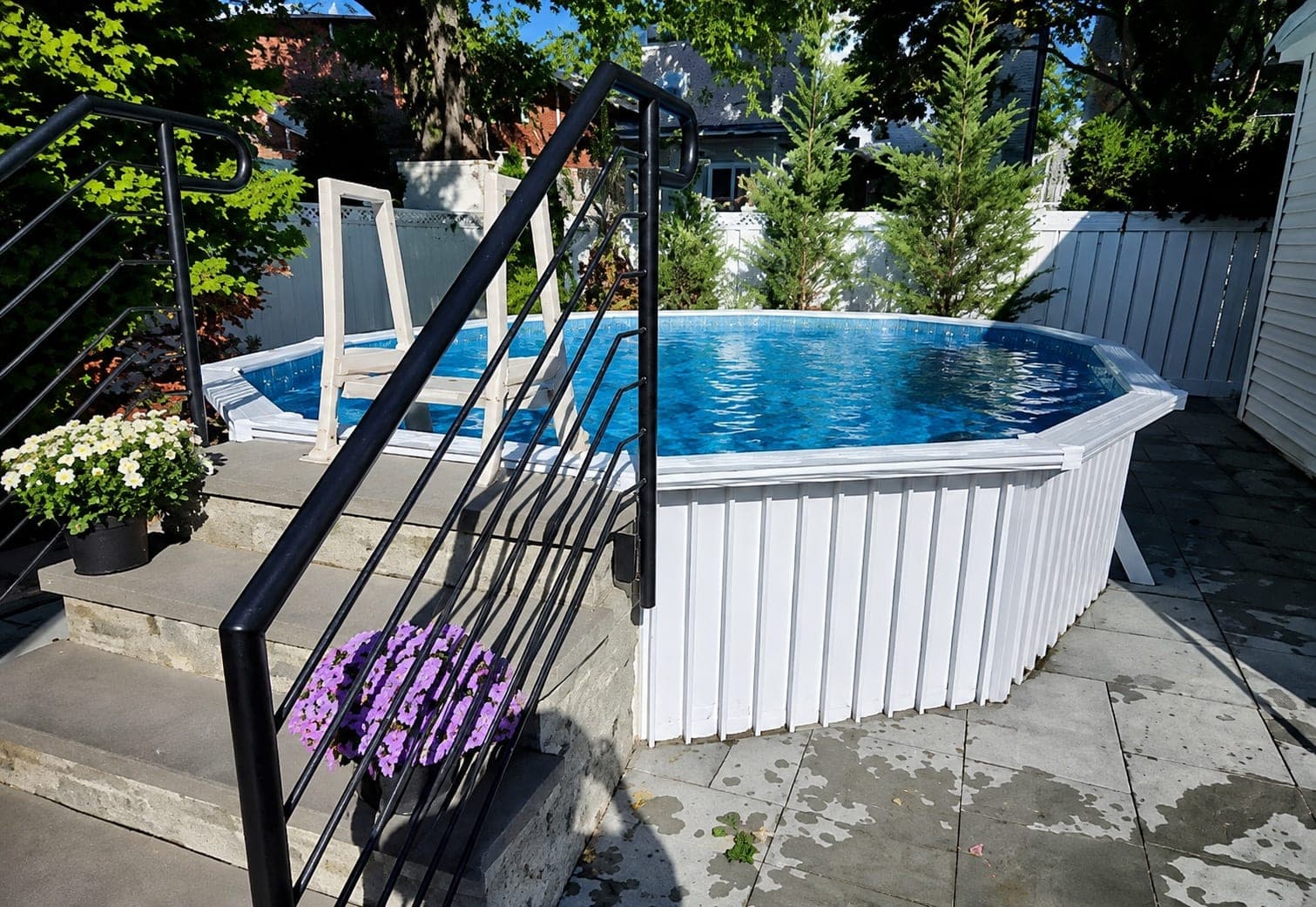 Pool photographed by Franklin Pool Service