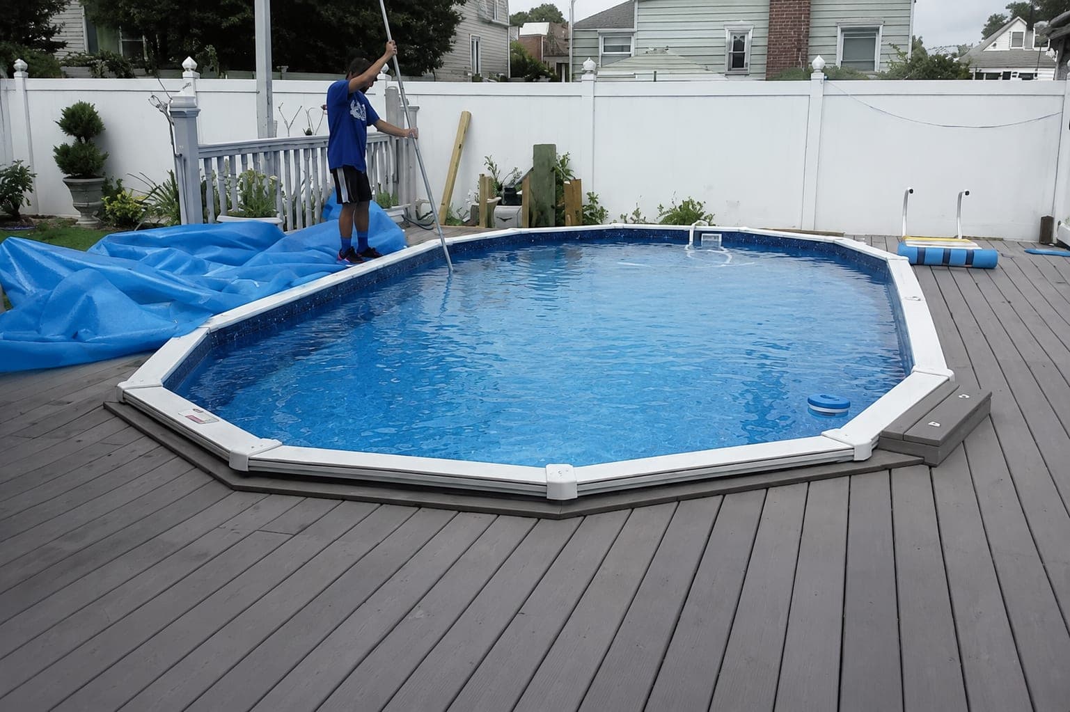 Pool photographed by Franklin Pool Service
