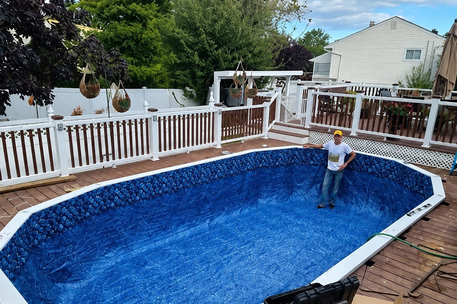 Pool photographed by Franklin Pool Service