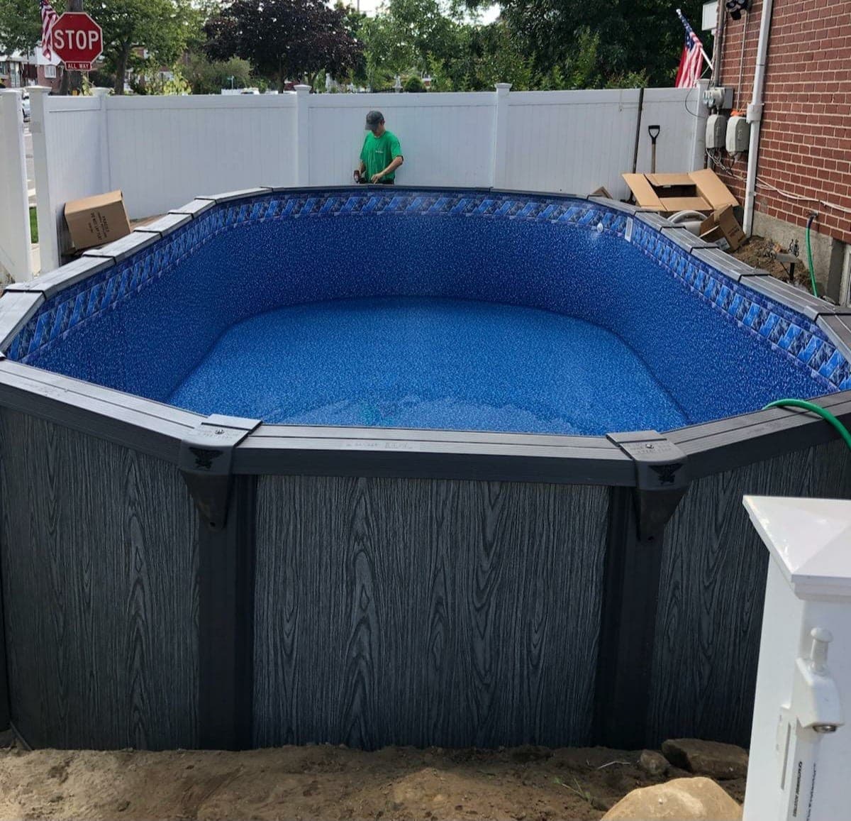 Pool photographed by Franklin Pool Service