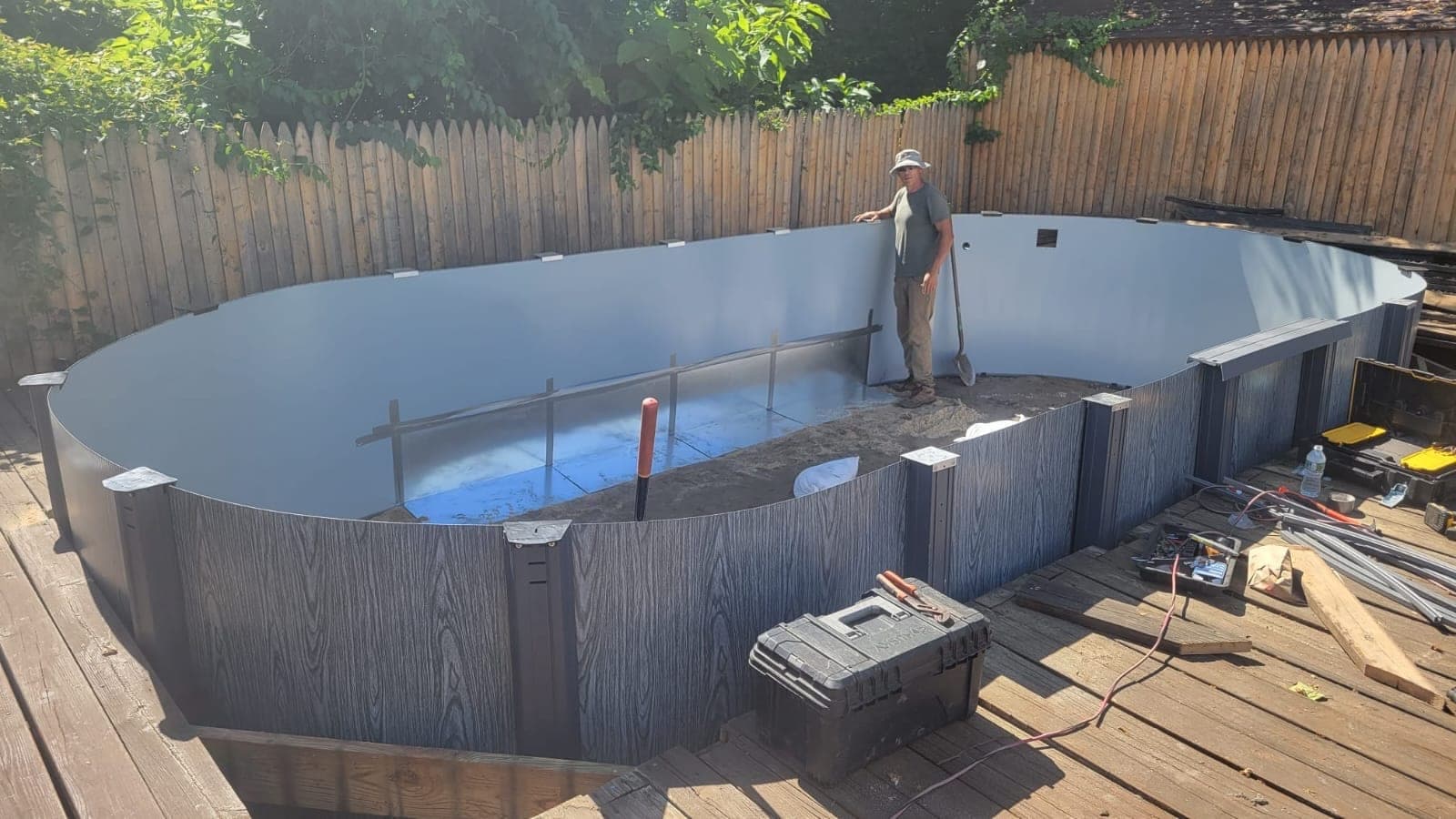 Pool photographed by Franklin Pool Service