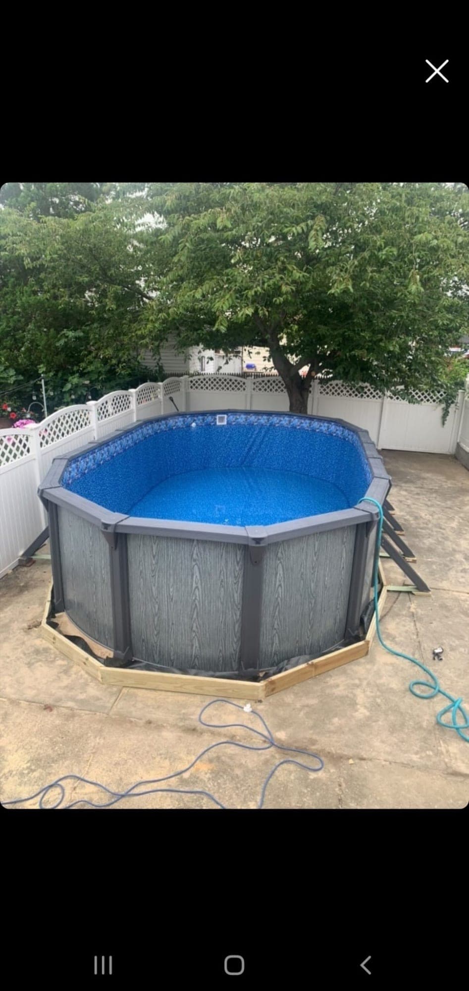 Pool photographed by Franklin Pool Service
