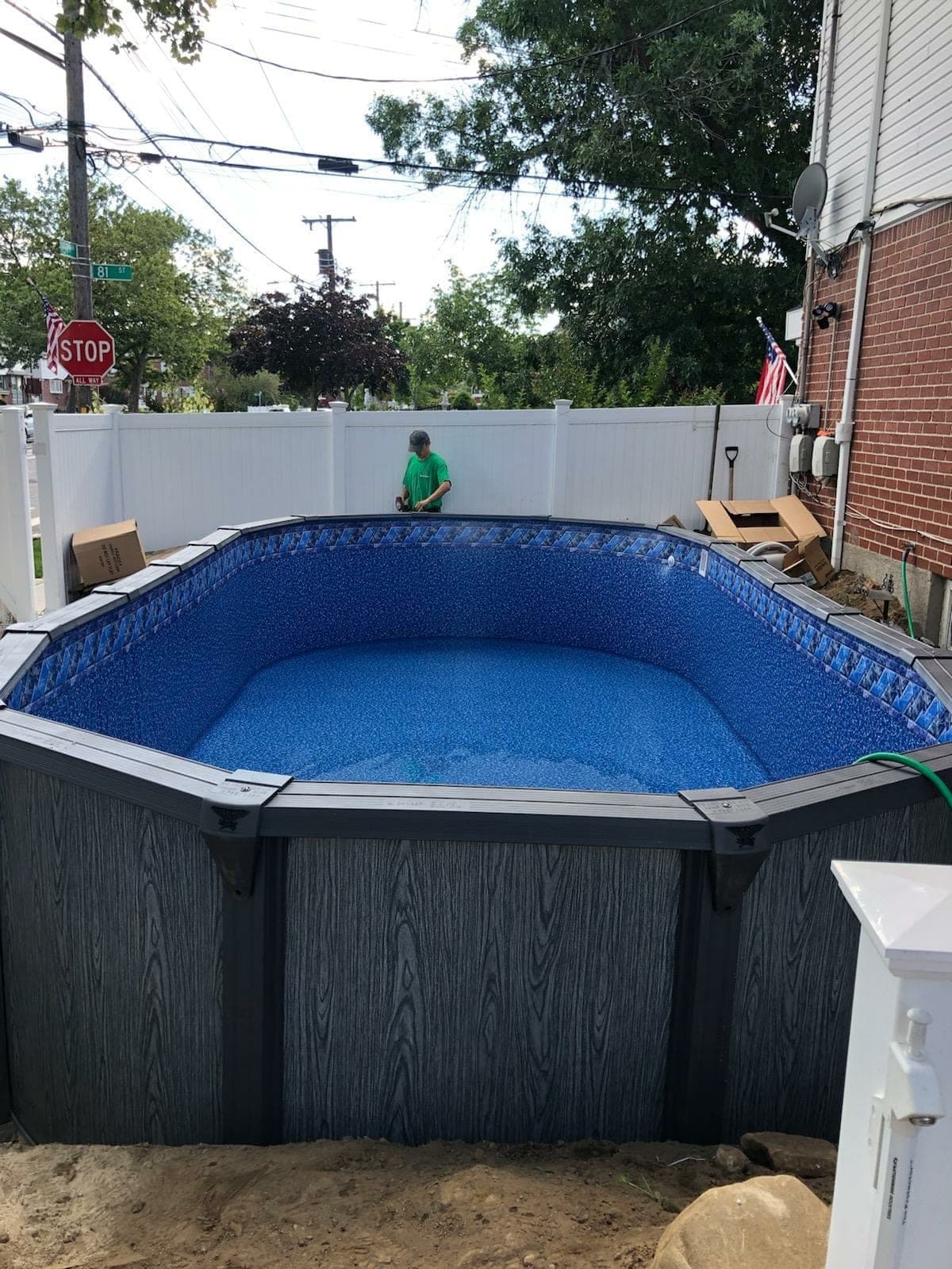 Pool photographed by Franklin Pool Service