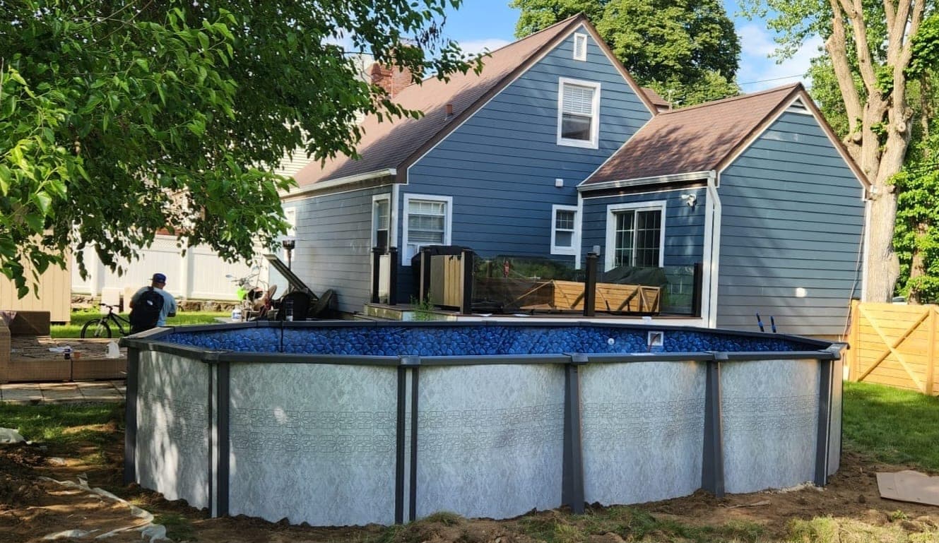 Pool photographed by Franklin Pool Service