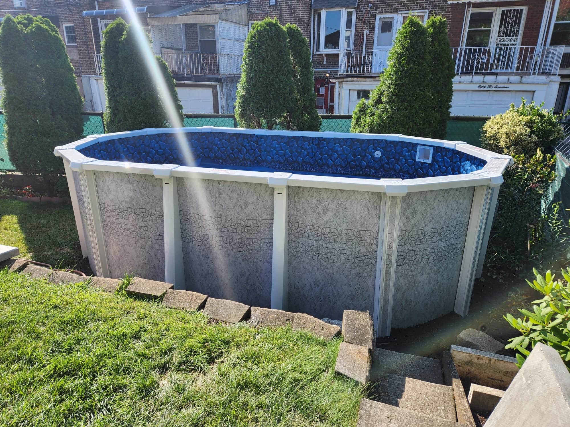 Pool photographed by Franklin Pool Service