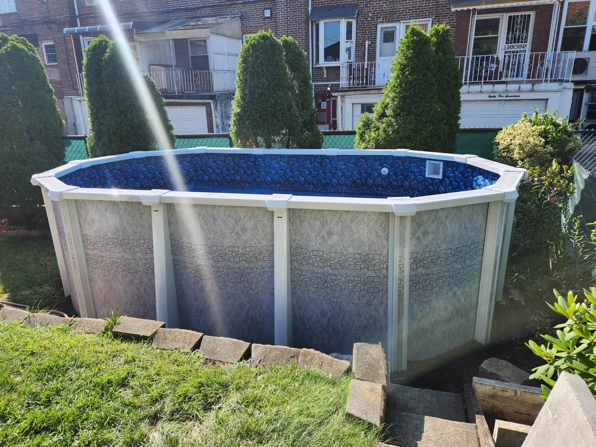 Pool photographed by Franklin Pool Service