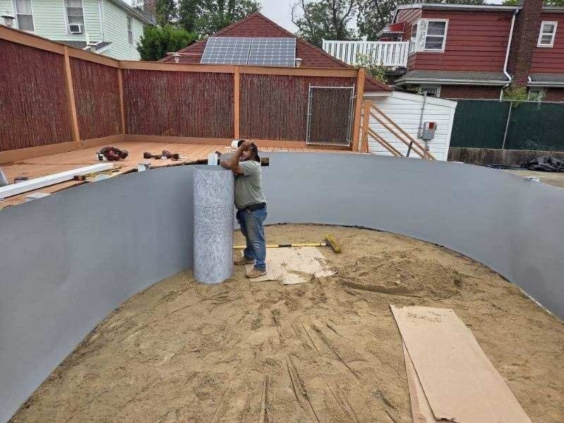 Pool photographed by Franklin Pool Service