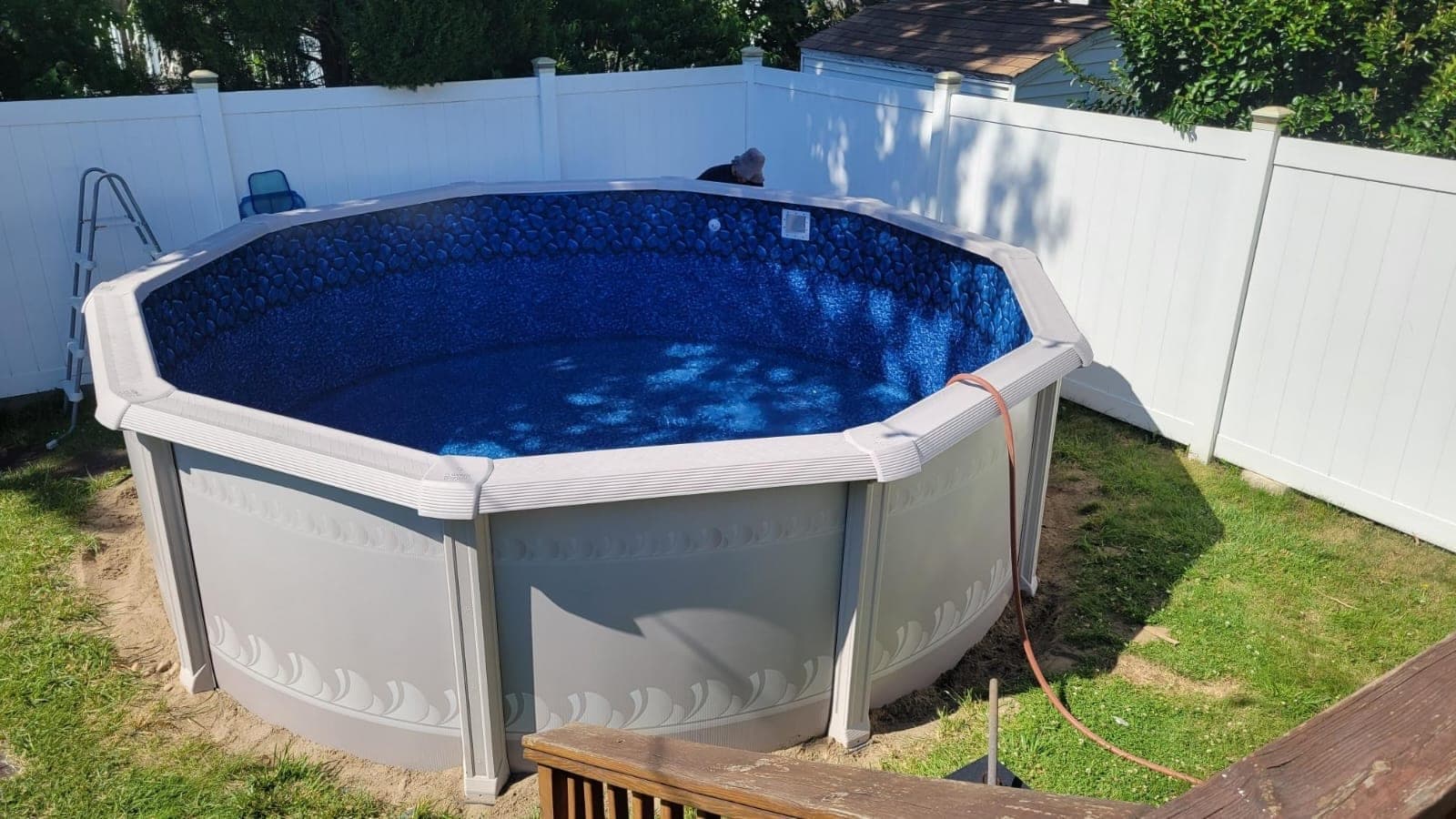 Pool photographed by Franklin Pool Service