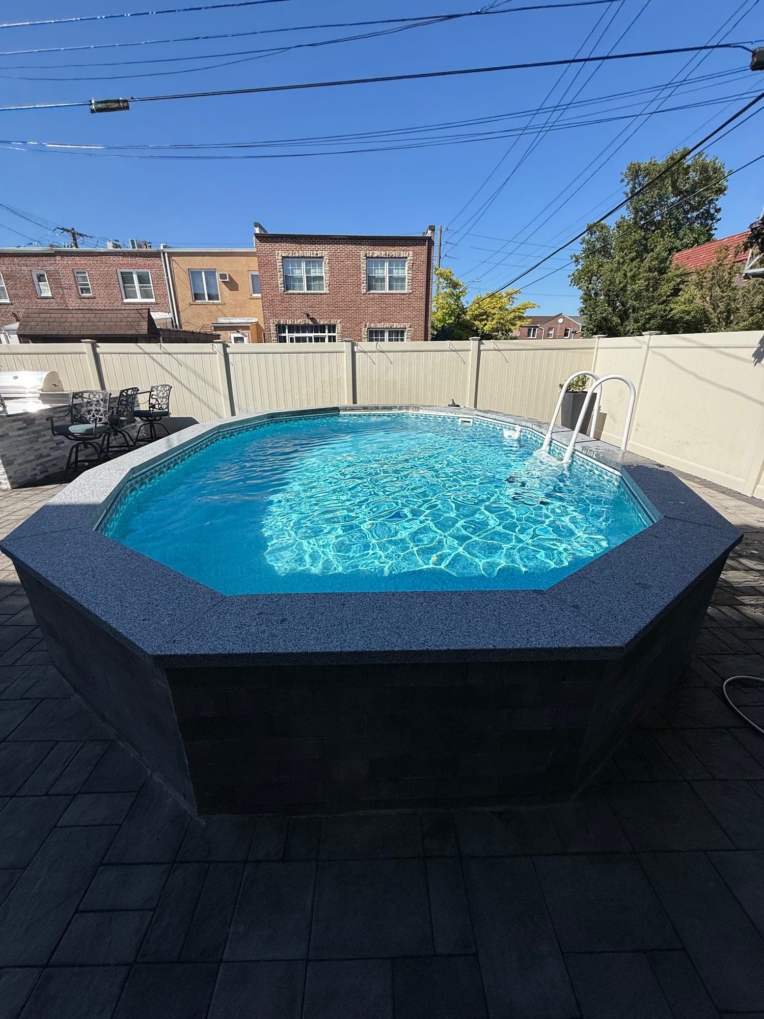 Pool photographed by Franklin Pool Service
