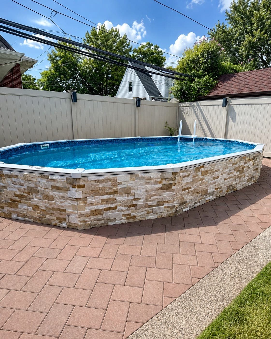 Pool photographed by Franklin Pool Service