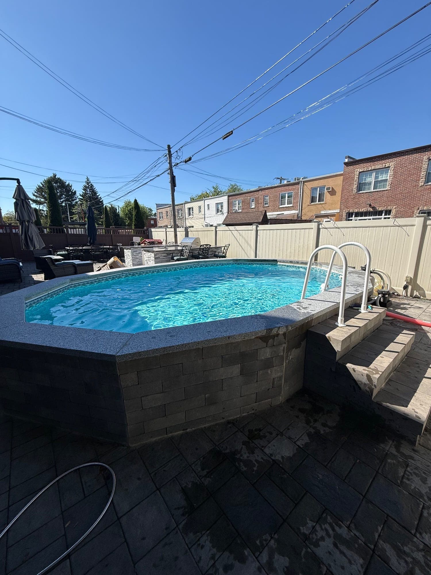 Pool photographed by Franklin Pool Service