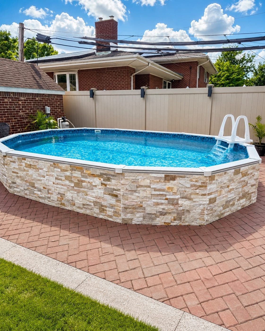 Pool photographed by Franklin Pool Service